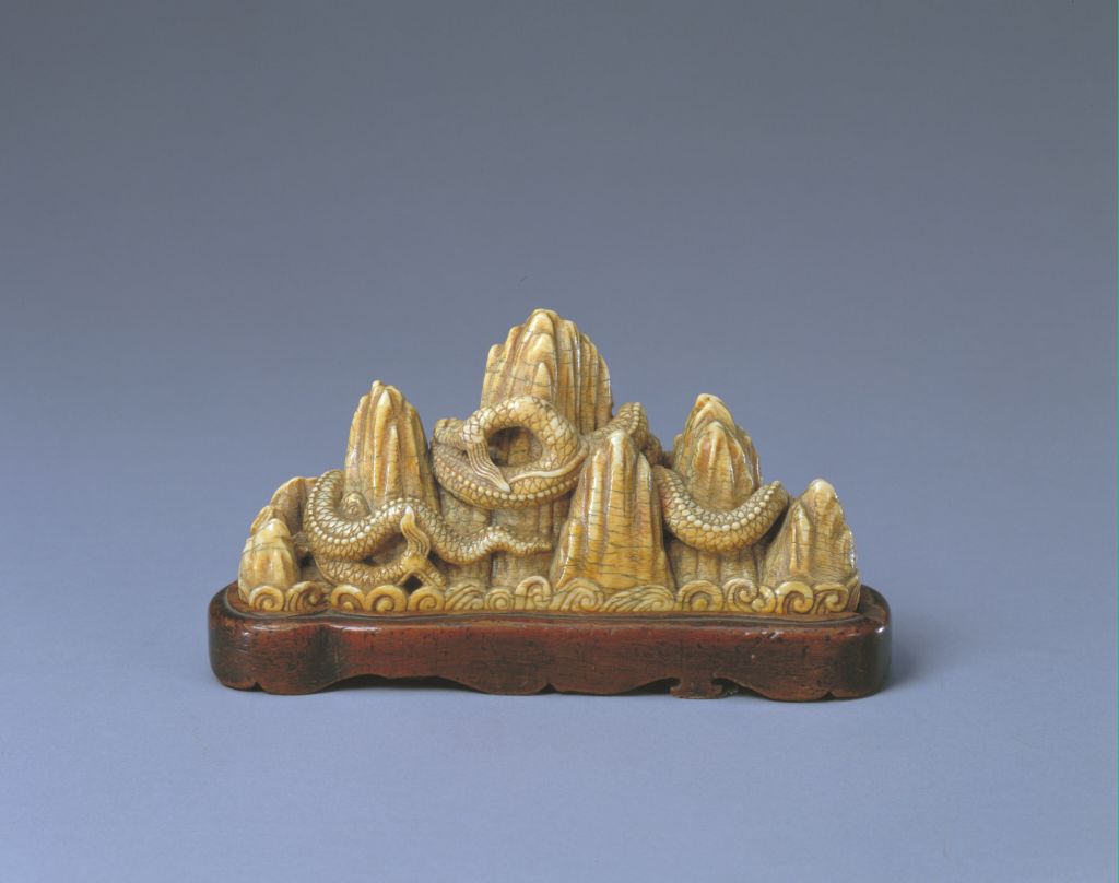 图片[2]-Tooth carving dragon pattern five-peak pen holder-China Archive